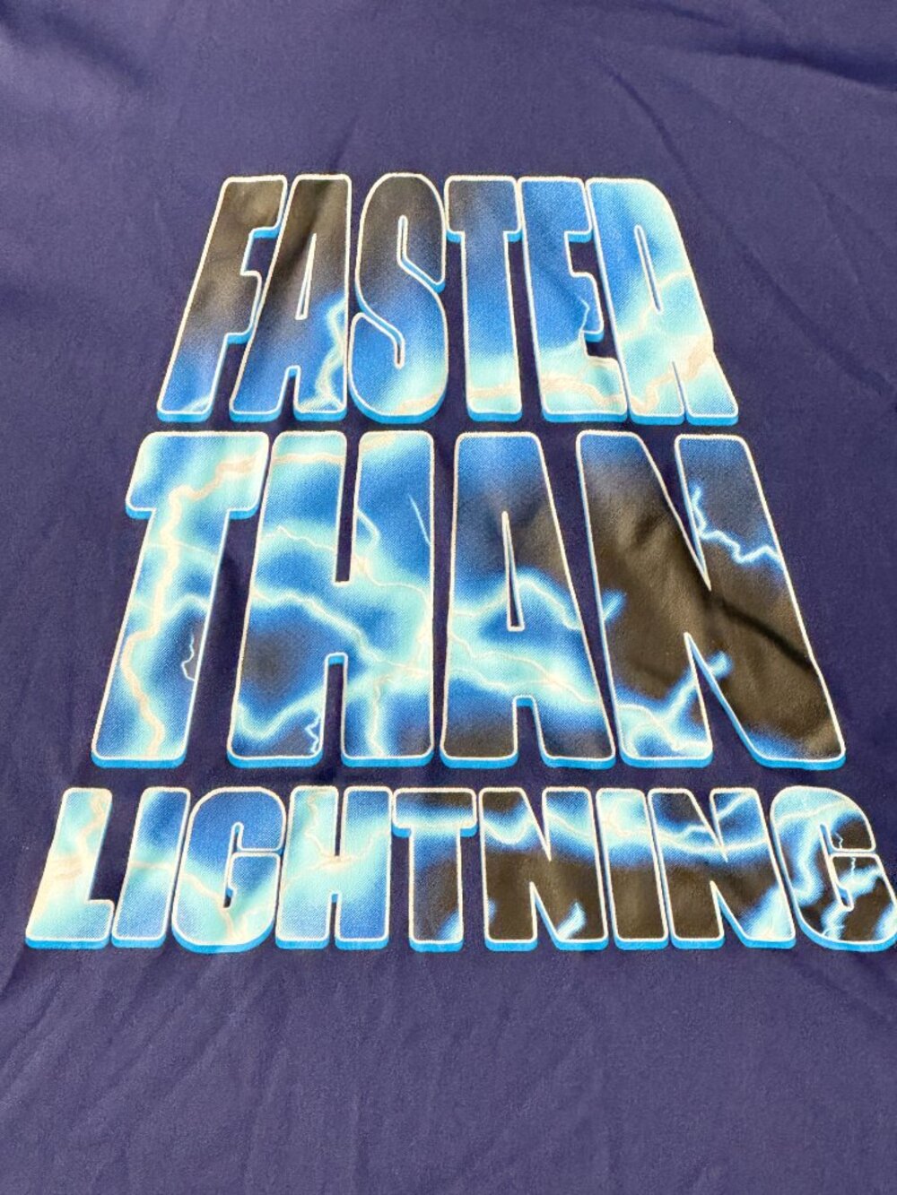 BCG Boys Faster Than Lightning Performance Graphic Active Tee Blue L 14-16 - Picture 4 of 7